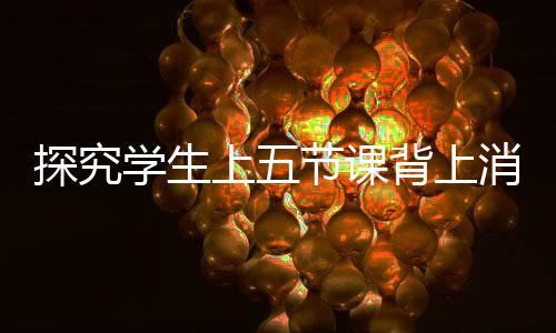 探究學生上五節(jié)課背上消費貸現(xiàn)象