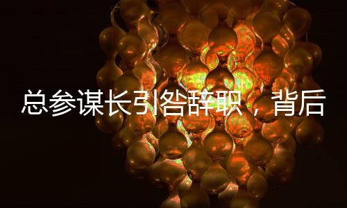 總參謀長引咎辭職，背后隱藏的決策考量與管理啟示