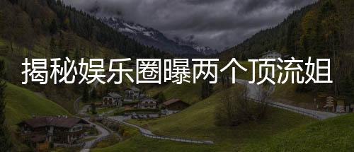 揭秘娛樂圈曝兩個頂流姐弟戀揭秘背后的情感故事
