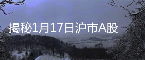 揭秘1月17日滬市A股主力資金增倉前十，洞悉市場動向