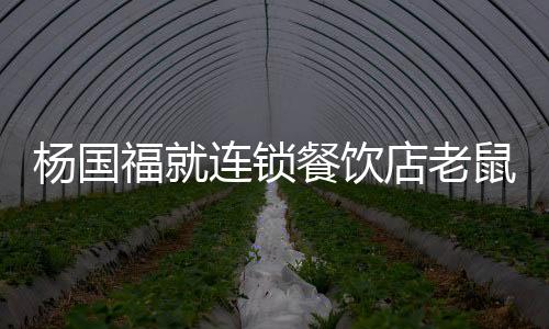 楊國福就連鎖餐飲店老鼠事件致歉，賠錢整改，重塑品牌形象