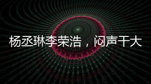 楊丞琳李榮浩，悶聲干大事的典范