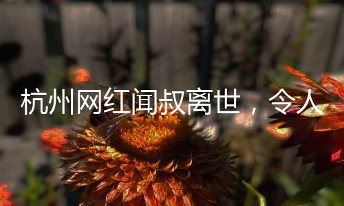 杭州網(wǎng)紅聞叔離世，令人痛惜