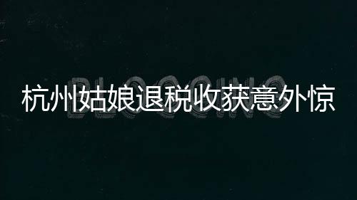 杭州姑娘退稅收獲意外驚喜，退稅金額高達4190元感嘆巨款