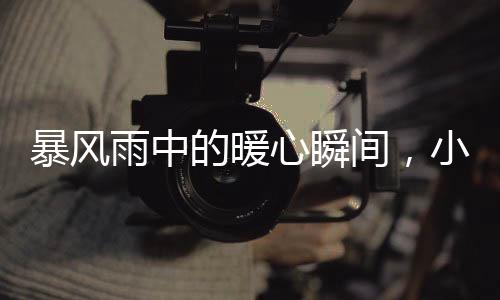 暴風(fēng)雨中的暖心瞬間，小伙英勇扶起女子三輪車