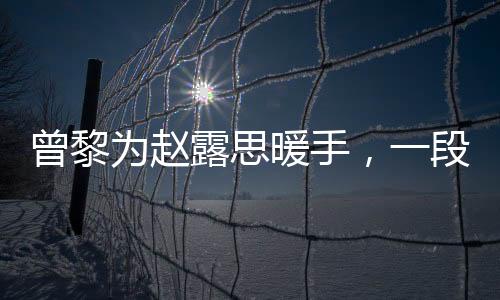 曾黎為趙露思暖手，一段溫馨的情感瞬間
