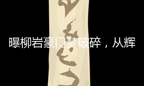 曝柳巖豪門夢破碎，從輝煌到現(xiàn)實的轉折點