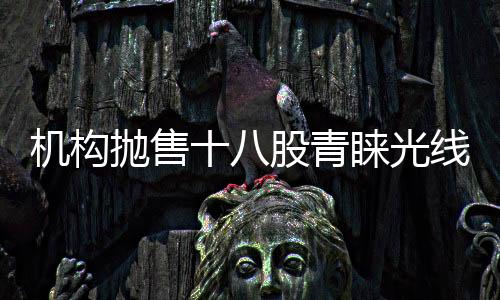機(jī)構(gòu)拋售十八股青睞光線傳媒，行業(yè)布局重塑的信號還是新機(jī)遇？