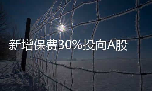 新增保費30%投向A股市場，保險業(yè)資本配置的新動向