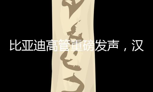 比亞迪高管重磅發(fā)聲，漢L的崛起讓燃油車僅余情懷價(jià)值