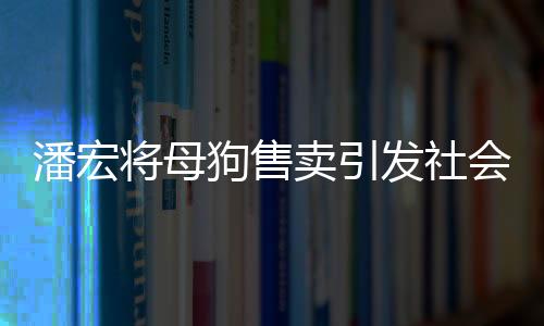 潘宏將母狗售賣引發(fā)社會(huì)關(guān)注，是否違法成熱議焦點(diǎn)
