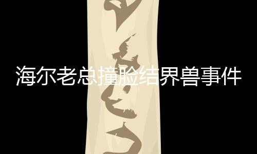 海爾老總撞臉結(jié)界獸事件，揭開背后的神秘面紗