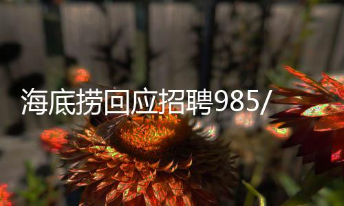 海底撈回應(yīng)招聘985/211學歷外送員一事，引發(fā)社會熱議