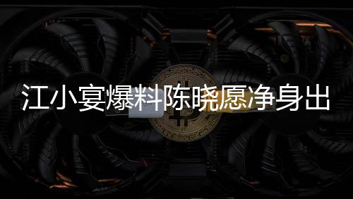 江小宴爆料陳曉愿凈身出戶，引發(fā)娛樂圈熱議