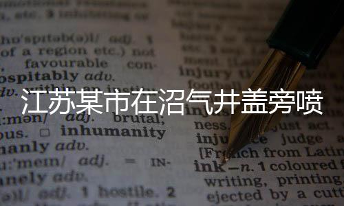 江蘇某市在沼氣井蓋旁噴涂警示標(biāo)志，筑牢安全防線