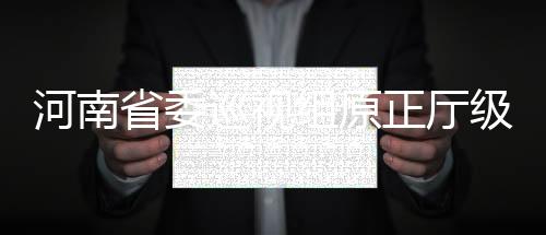 河南省委巡視組原正廳級巡視專員張光明接受審查調查