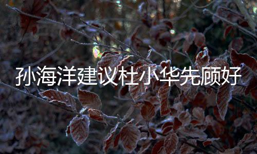 孫海洋建議杜小華先顧好身體和家庭，關(guān)注個人健康，平衡工作與家庭關(guān)系