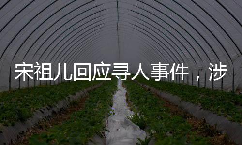 宋祖兒回應(yīng)尋人事件，涉事男子實(shí)為寄宿家庭弟弟