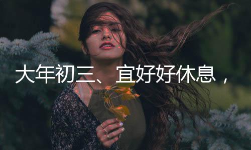 大年初三、宜好好休息，迎接新春活力四溢的每一天