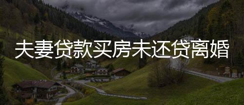 夫妻貸款買房未還貸離婚后共擔(dān)責(zé)，深度解析背后的法律問題