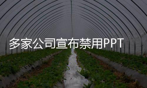 多家公司宣布禁用PPT，辦公效率變革的必然選擇