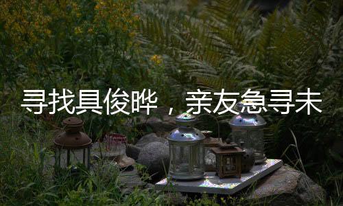 尋找具俊曄，親友急尋未果的背后故事