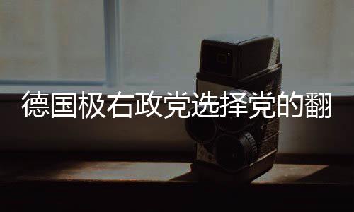 德國極右政黨選擇黨的翻盤之路，能否改變局勢引關注