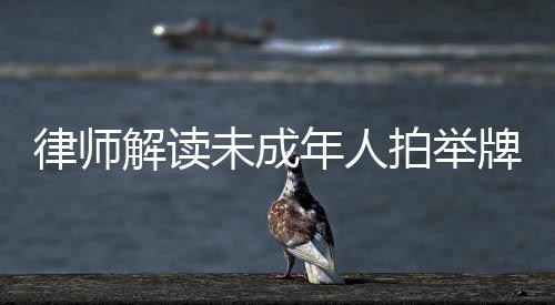 律師解讀未成年人拍舉牌視頻現(xiàn)象，屬性剝削應(yīng)引起警惕