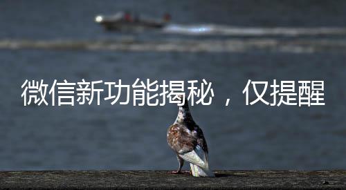 微信新功能揭秘，僅提醒朋友與我的互動(dòng)時(shí)代開啟