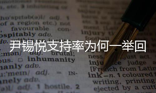 尹錫悅支持率為何一舉回到40%，深度解析其原因