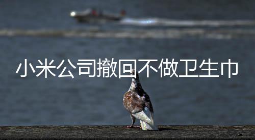 小米公司撤回不做衛(wèi)生巾聲明，引發(fā)業(yè)界關(guān)注的一波轉(zhuǎn)折