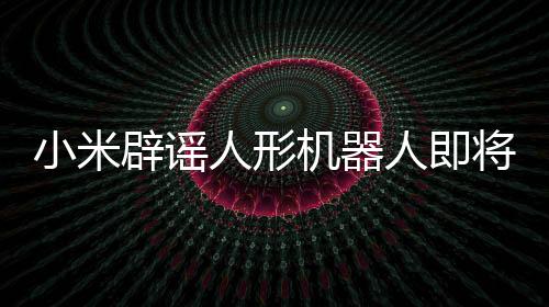 小米辟謠人形機器人即將量產(chǎn)，深度解讀公司未來發(fā)展計劃與技術實力趨勢分析
