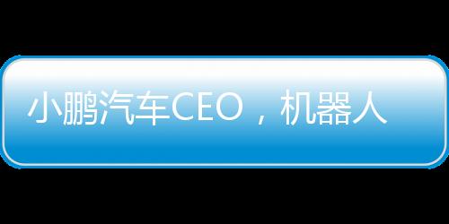 小鵬汽車CEO，機器人比汽車更難做，行業(yè)未來展望與核心技術挑戰(zhàn)揭秘