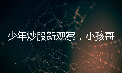 少年炒股新觀察，小孩哥投入1.5萬，11天微虧55元的市場啟示