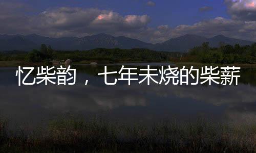 憶柴韻，七年未燒的柴薪背后的情感故事