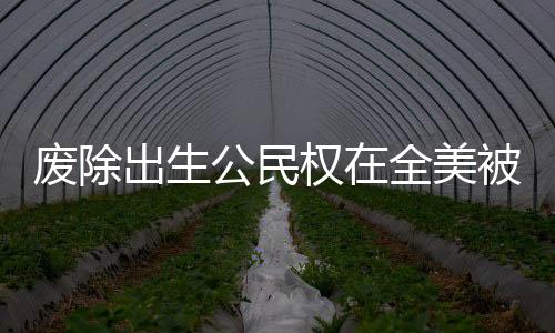 廢除出生公民權在全美被叫停