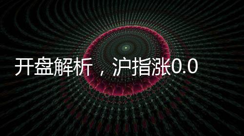 開(kāi)盤解析，滬指漲0.02%，市場(chǎng)走勢(shì)穩(wěn)中有變