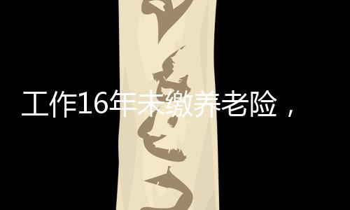工作16年未繳養(yǎng)老險，勞動者的權(quán)益與未來的保障