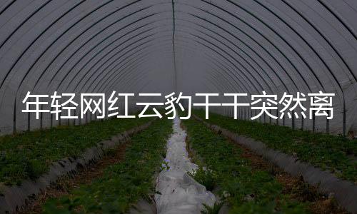 年輕網(wǎng)紅云豹干干突然離世，年輕生命的凋零引人深思