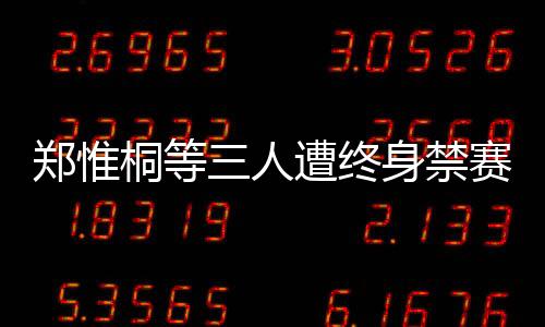 鄭惟桐等三人遭終身禁賽，一場(chǎng)引發(fā)深思的體育懲戒事件