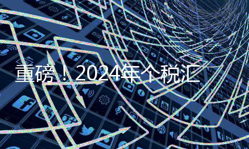 重磅！2024年個稅匯算正式開啟預約服務