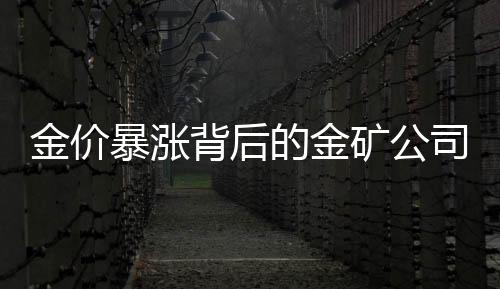 金價暴漲背后的金礦公司繁榮盛景