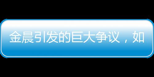 金晨引發(fā)的巨大爭議，如何捅下如此巨大的簍子？