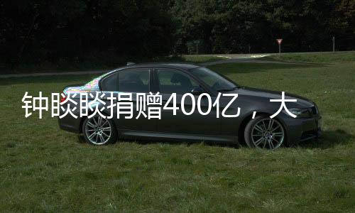 鐘睒睒捐贈400億，大手筆的慈善之舉