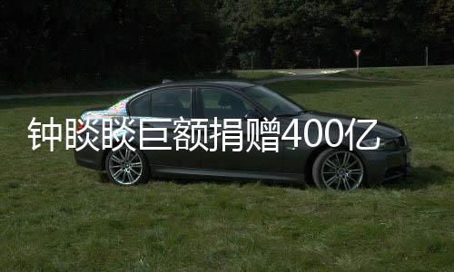 鐘睒睒巨額捐贈400億，引領慈善新風向