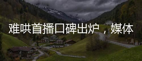 難哄首播口碑出爐，媒體與觀眾多維度深度解析