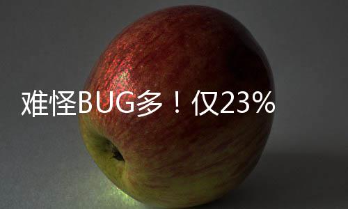 難怪BUG多！僅23%的開發(fā)者認(rèn)為自家新作進(jìn)行了足夠測(cè)試
