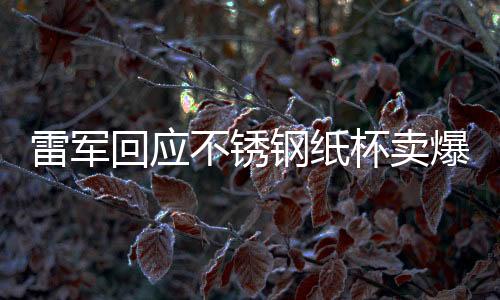 雷軍回應(yīng)不銹鋼紙杯賣爆，背后的故事與啟示