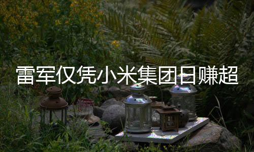 雷軍僅憑小米集團(tuán)日賺超1800萬(wàn)，揭秘其背后的商業(yè)帝國(guó)