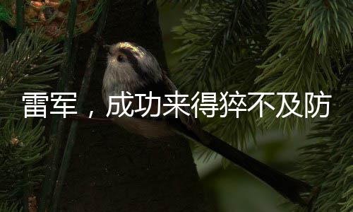 雷軍，成功來得猝不及防